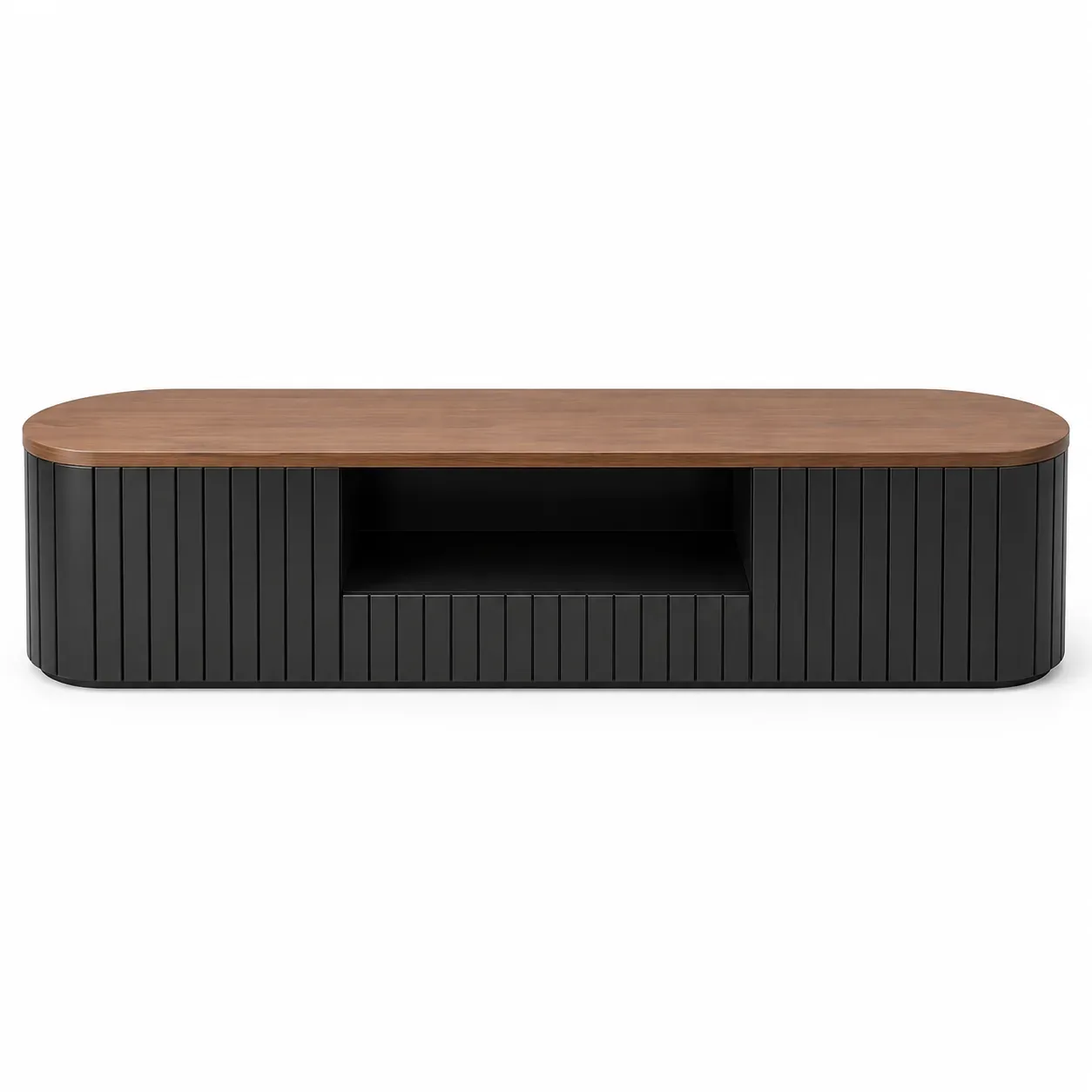 Meuble TV Nero Linea — vue de face